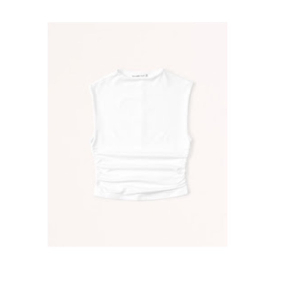 NWT Abercrombie and Fitch Sleek Seamless Fabric Ruched mock neck top size small